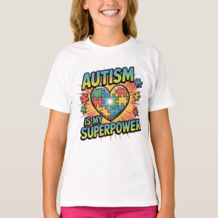 Autisme is mijn Superpower - Kleurrijke Puzzel Har T-shirt