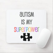 Autisme is mijn Superpower Mousepad Muismat (Met muis)