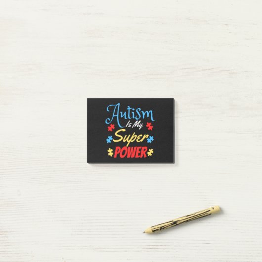 Autisme is mijn Superpower Post-it® Notes (Op bureau)