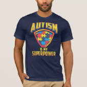 Autisme is mijn Superpower Puzzle Bewustheid T-shirt (Voorkant)