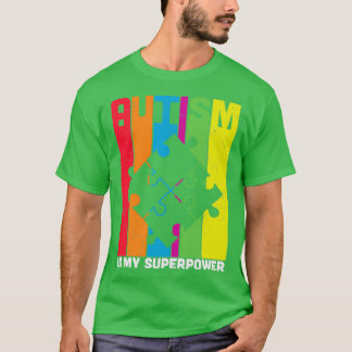 Autisme is mijn Superpower Puzzle-stukken T-shirt