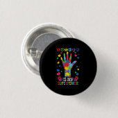 Autisme is mijn Superpower Ronde Button 3,2 Cm (Voorkant /achterkant)