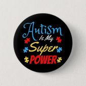 Autisme is mijn Superpower Ronde Button 5,7 Cm (Voorkant)