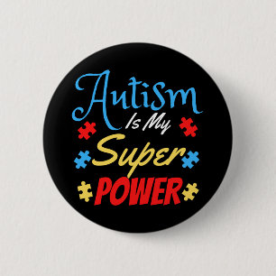 Autisme is mijn Superpower Ronde Button 5,7 Cm