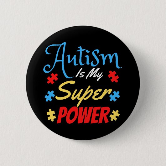Autisme is mijn Superpower Ronde Button 5,7 Cm (Voorkant)