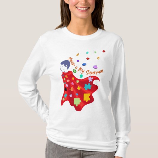 Autisme is Mijn Superpower T-shirt (Voorkant)