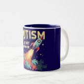 Autisme is Mijn Superpower Tweekleurige Koffiemok (Voorkant rechts)