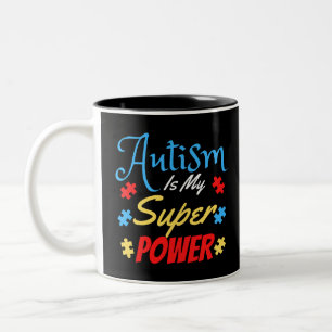 Autisme is mijn Superpower Tweekleurige Koffiemok