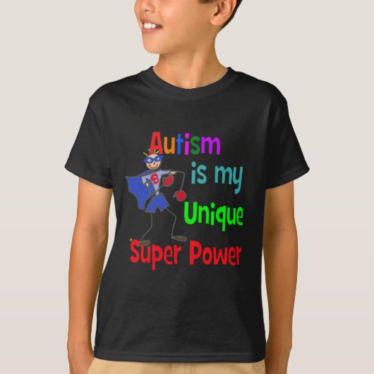 Autisme is mijn unieke superkracht t-shirt (Voorkant)