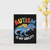 Autisme is mijn vermogen om een dinosauruspuzzel t kaart (Gele Bloem)