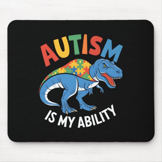 Autisme is mijn vermogen om een dinosauruspuzzel t muismat (Voorkant)
