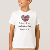 Autisme is niet besmettelijk t-shirt (Voorkant)