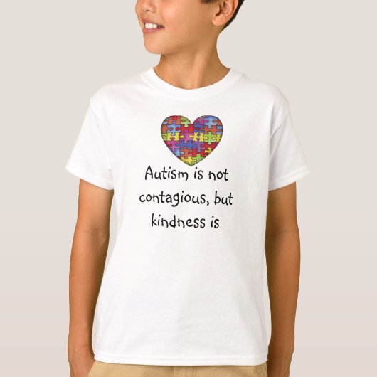 Autisme is niet besmettelijk t-shirt (Voorkant)