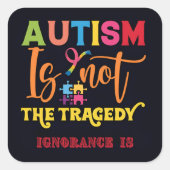 Autisme is niet de tragedie - bewustzijn Stickers (Voorkant)