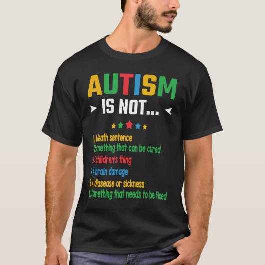 Autisme is niet iets dat gerepareerd moet worden t-shirt (Voorkant)