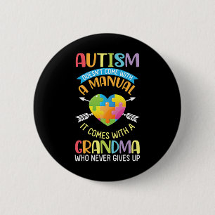 Autisme is niet voorzien van een handleiding met e ronde button 5,7 cm