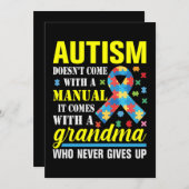 Autisme is niet voorzien van een handleiding met e save the date (Voorkant / Achterkant)