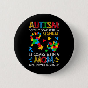 Autisme is niet voorzien van een handmatige puzzle ronde button 5,7 cm