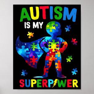 Autisme is superkracht autisme bewustzijn superhel poster