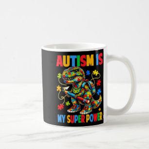 Autisme is superkracht dino t rex puzzel autisme koffiemok
