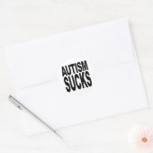 Autisme is waardeloos ronde sticker (Envelop)