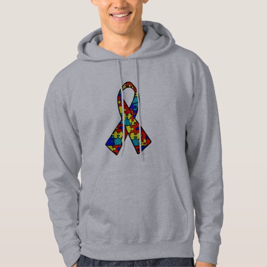 Autisme Jigzaag Puzzle Ribbon Products Hoodie (Voorkant)