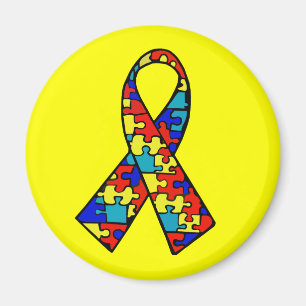 Autisme Jigzaag Puzzle Ribbon Products Magneet