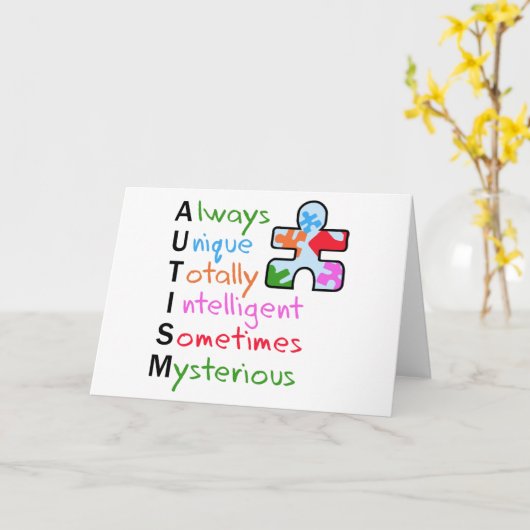 Autisme Kaart (Gele Bloem)