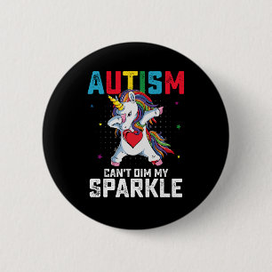 Autisme kan mijn sprankelende eenhoornbewustzijn n ronde button 5,7 cm