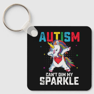 Autisme kan mijn sprankeling niet dimmen Eenhoorn Sleutelhanger