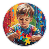Autisme Keramische Knop (Voorkant)