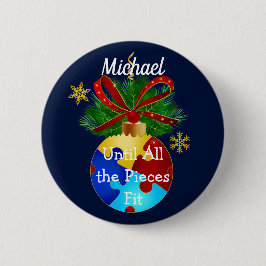 Autisme Kerst Bal Ronde Button 5,7 Cm
