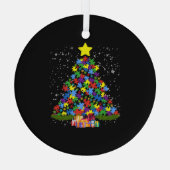 Autisme - kerstboom glas ornament (Achterkant)