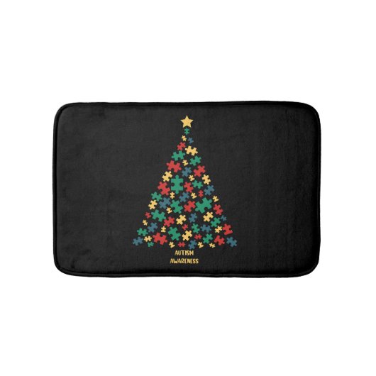 Autisme kerstboom xmas autisme badmat (Voorkant)