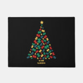 Autisme kerstboom xmas autisme deurmat (Voorkant)