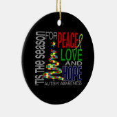 Autisme Kerstmis 1 Ornaments Keramisch Ornament (Rechts)