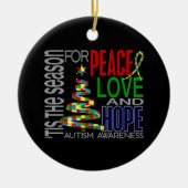 Autisme Kerstmis 1 Ornaments Keramisch Ornament (Voorkant)