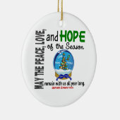 Autisme Kerstmis 3 SneeuwWereldbol Ornamenten (Rechts)