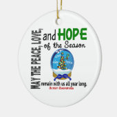 Autisme Kerstmis 3 SneeuwWereldbol Ornamenten (Links)