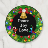 Autisme Kerstmis Wreath Bedankjes Labels (Achterkant)