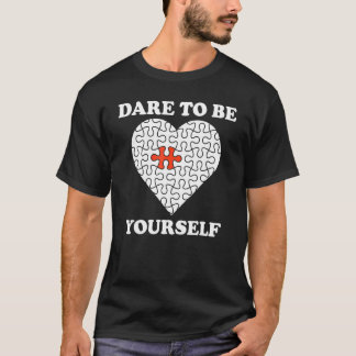Autisme Kind Bewustzijn Hart Legpuzzel Durf Te T-shirt