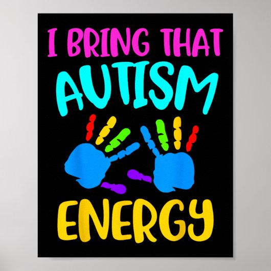 Autisme Kinder Ausome Kinderen Autistisch Bewustzi Poster (Voorkant)