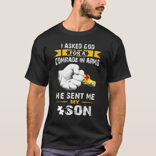 Autisme Kleinzoon Autisme Bewustzijn Mannen Vrouwe T-shirt (Voorkant)