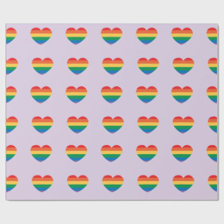 Autisme Kleurrijke Regenboog Harten Autistisch Ver Cadeaupapier