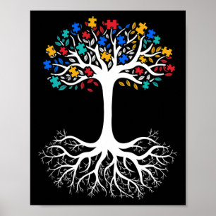 Autisme komt niet met een handmatige handicap maan poster