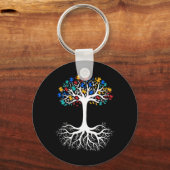 Autisme komt niet met een handmatige handicap maan sleutelhanger (Voorkant)