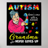 Autisme komt niet met een handmatige oma die nog n poster (Voorkant)