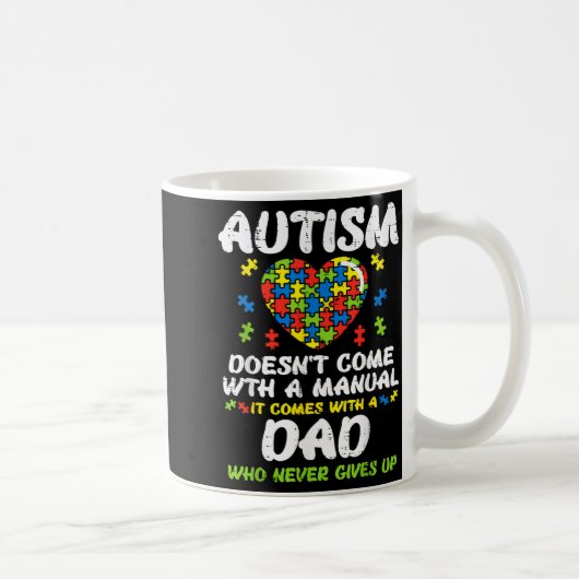 Autisme Komt Niet Met Handleiding Vader Puzzel Bew Koffiemok (Rechts)