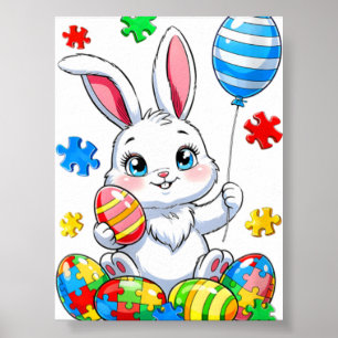 Autisme Konijn Eieren Autisme Bewustzijn Pasen Da Poster