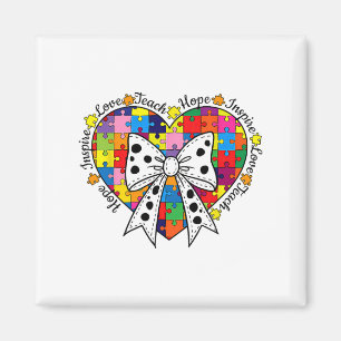 Autisme Leer-liefde Inspire Hoop Magneet